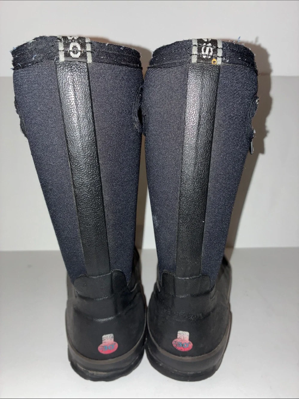 BOGS black neoprene rubber boots kids 33 2